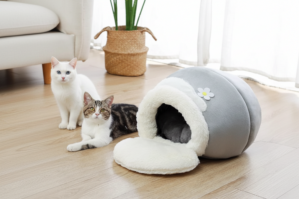 Cozy winter Cat House