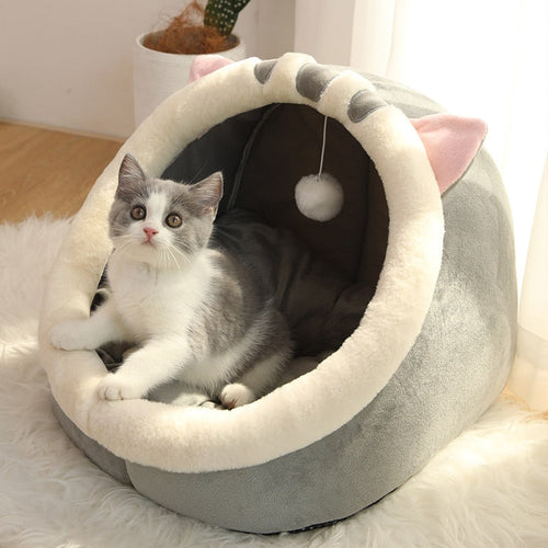 Cozy Hideaway cat bed